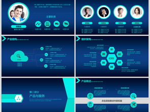 科技藍暗調(diào)網(wǎng)絡(luò)開發(fā)公司簡介商務(wù)PPT模板